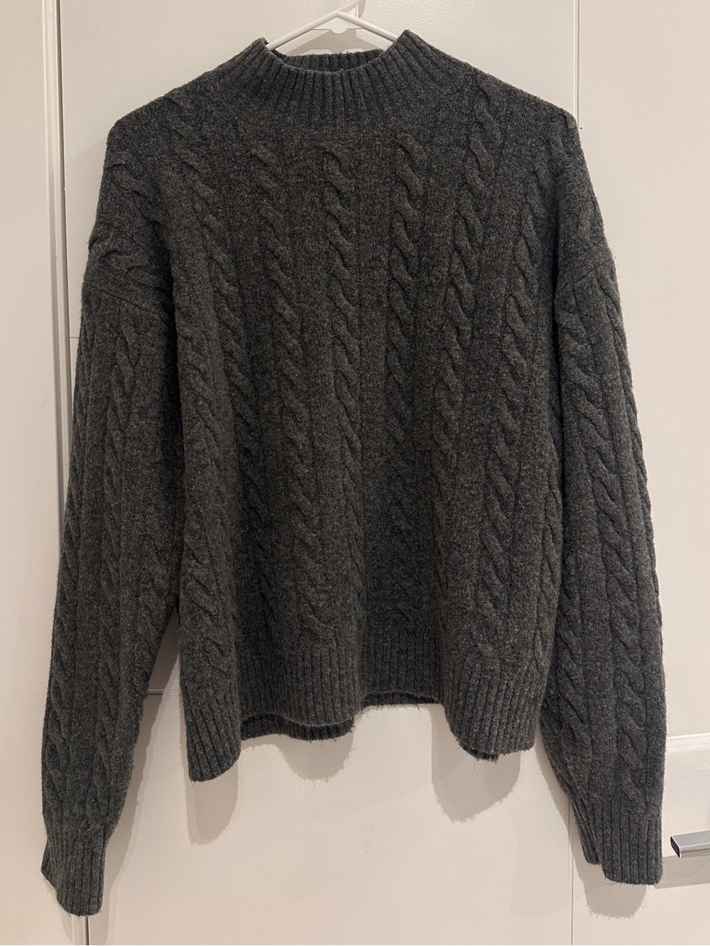 Sunday Best Charcoal Cable Turtleneck Sweater